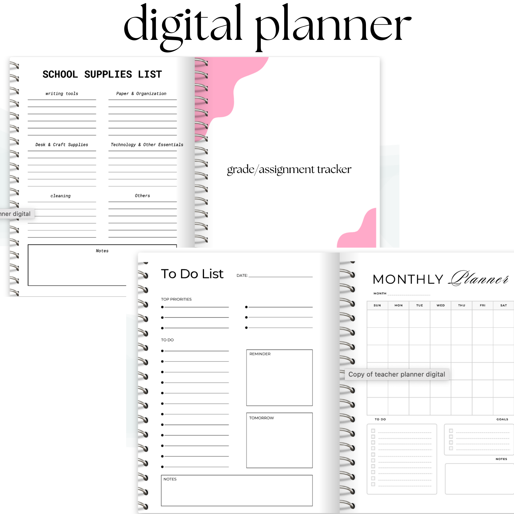 teacher planner undated (digital)